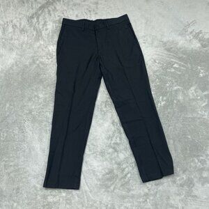 Kenneth Cole Mens Slim Fit Pants Black Size 36x30 Performance Fabric a0050